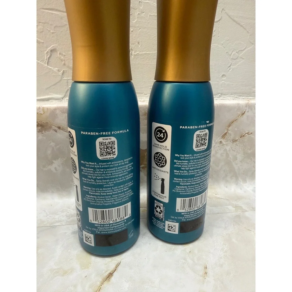 OGX Antioxidants + Strong Hold Hairspray 24H Humidity Resistance 6.5oz Set of 2